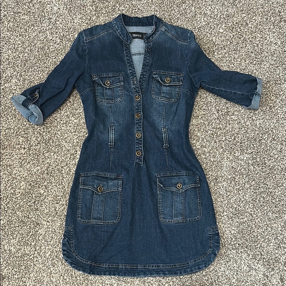 Denim Button-Up Dress
